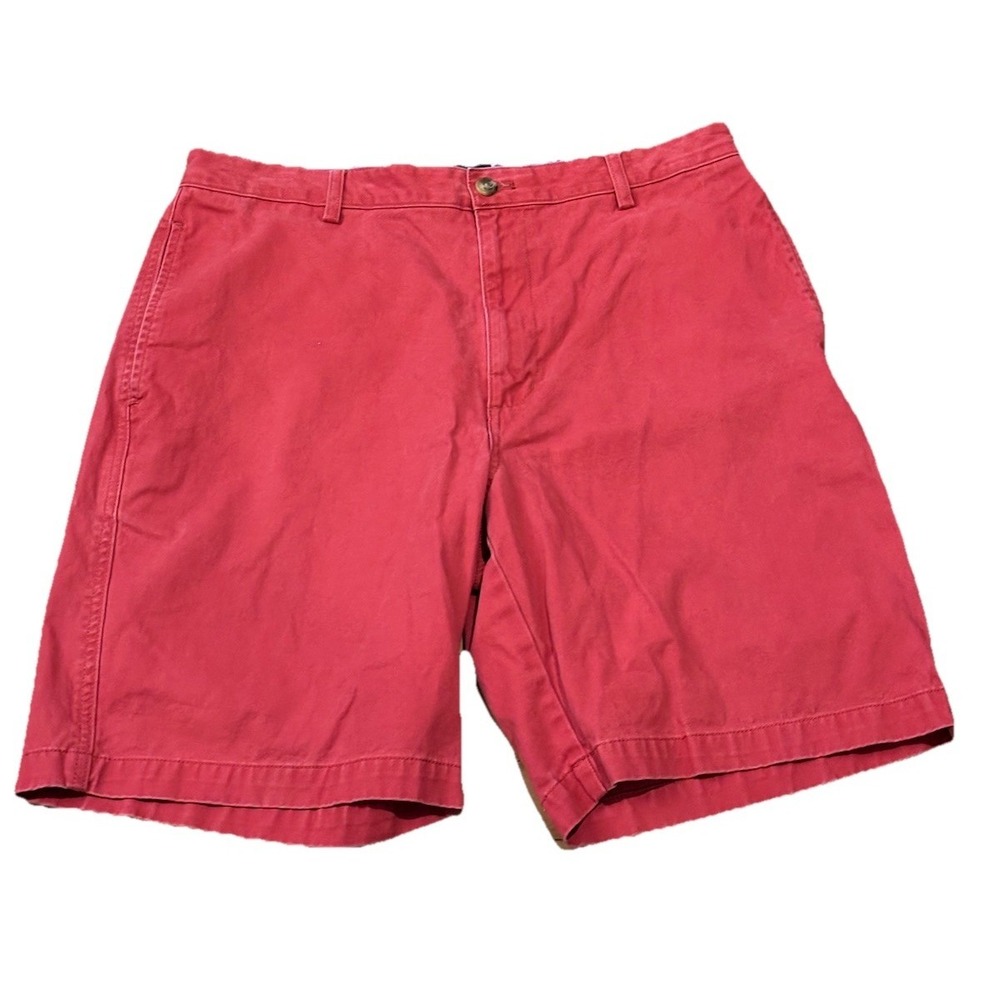 Vtg Chaps Ralph‎ Lauren Shorts Mens 33 Red Flat Front Chino Cotton Casual Summer